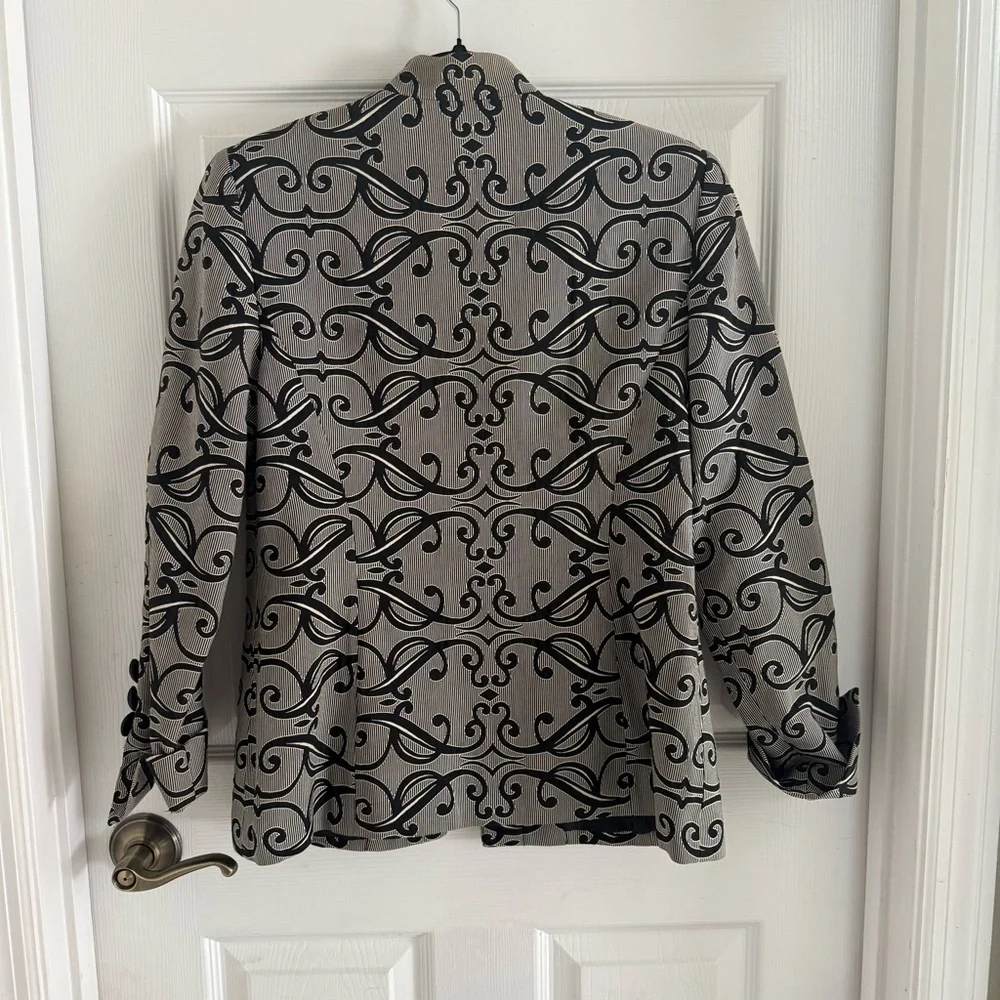 Dior Gray Black Patterned Blazer Jacket